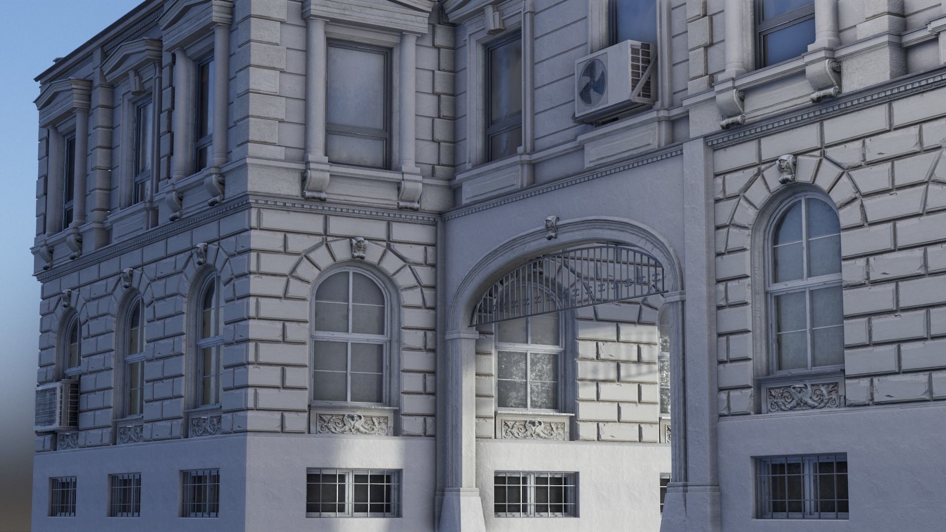 European Building 05 Low-poly 3D model_3