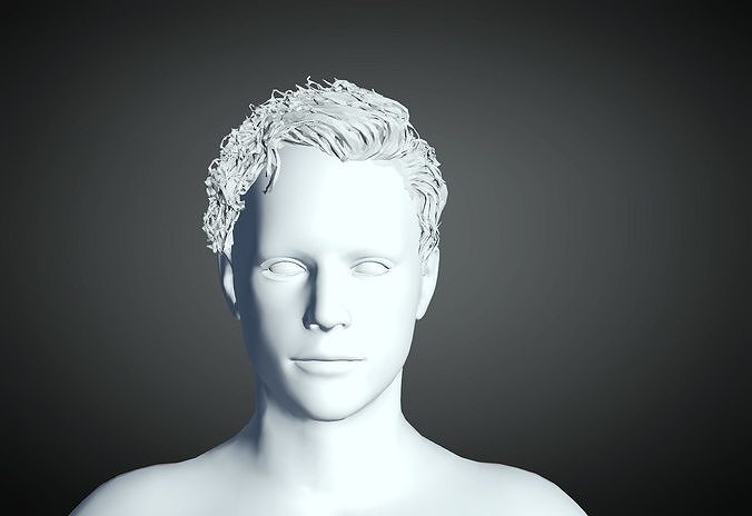3D Hair style for Man 03 3D print model