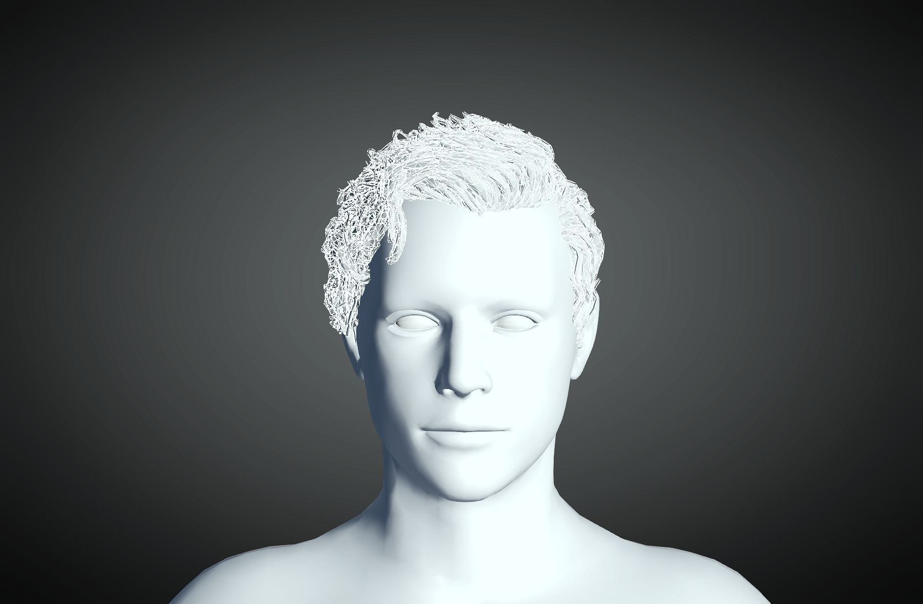 3D Hair style for Man 03 3D print model_5