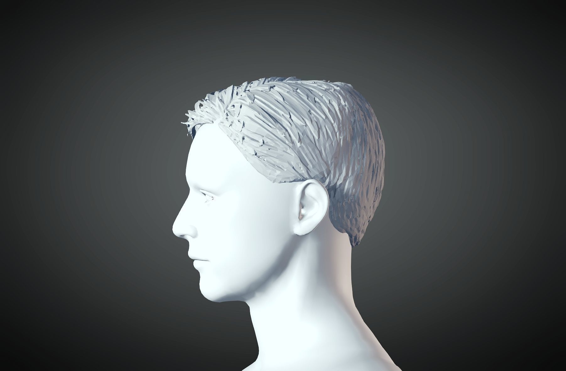 3D Hairstyle for man 05 3D print model_5