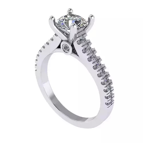 00152 solitaire diamond engagement ring gold