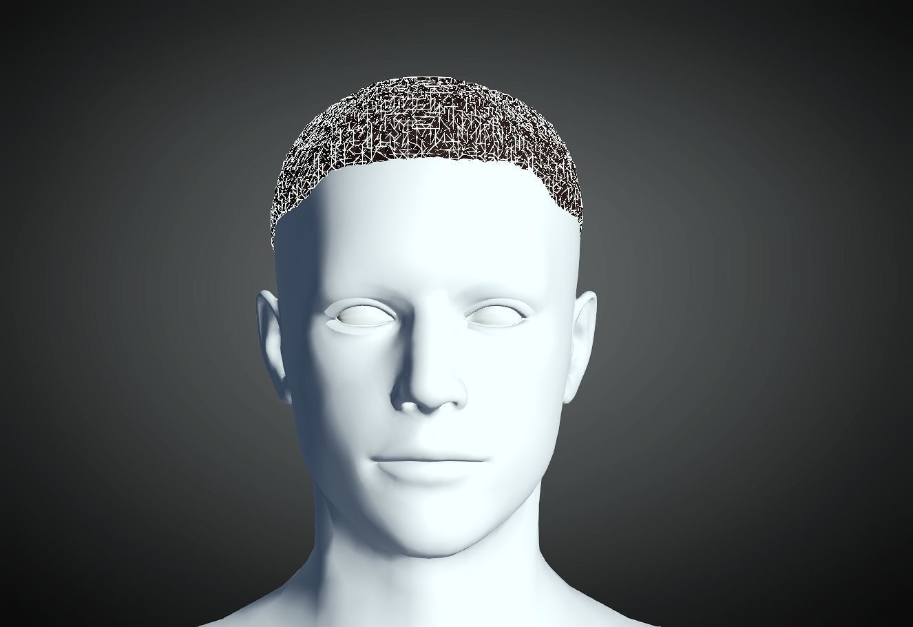 3D Hairstyle for Man 06 3D print model_2