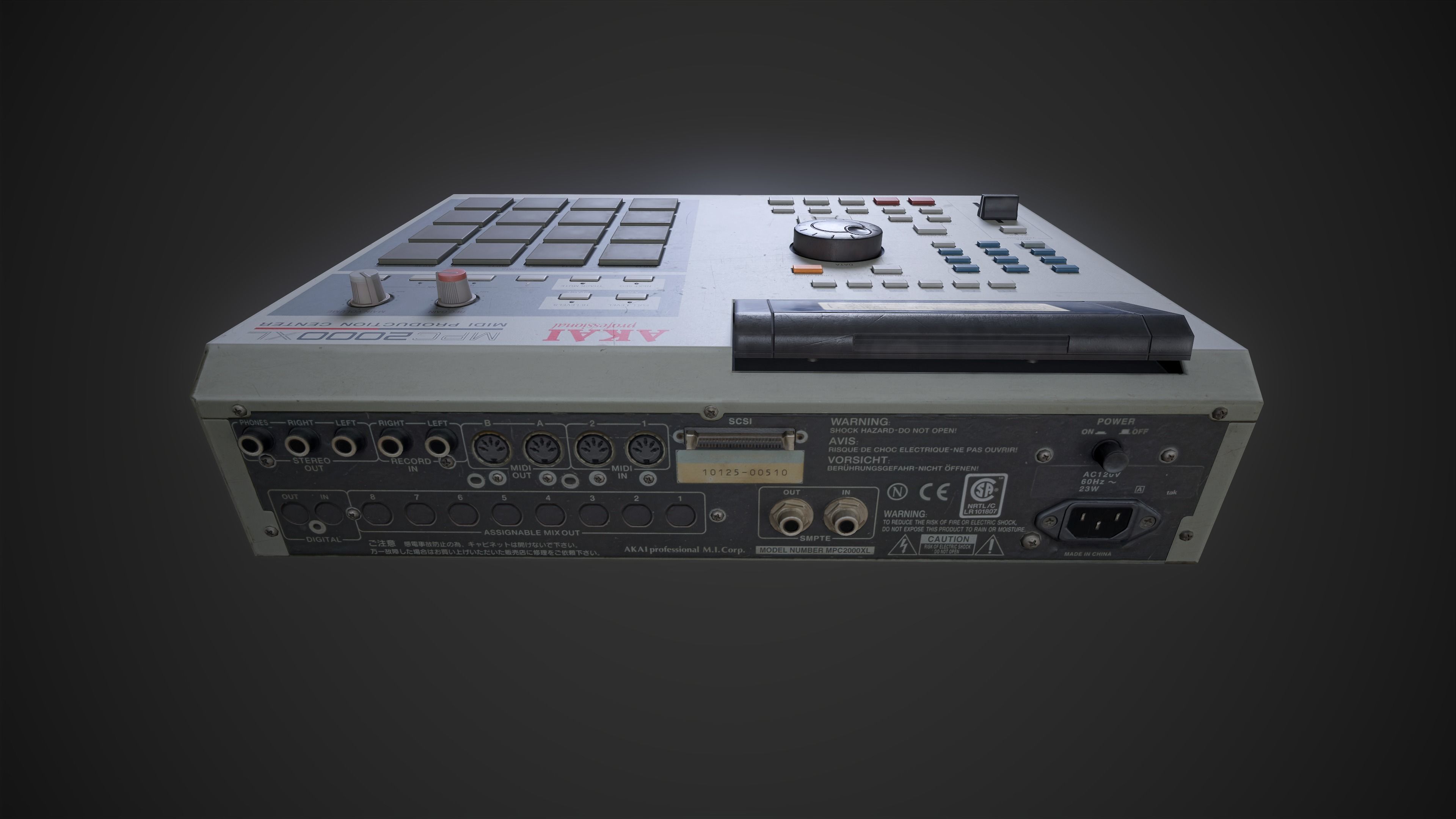 Akai MPC 2000XL - PBR Game Ready Low-poly 3D model_3