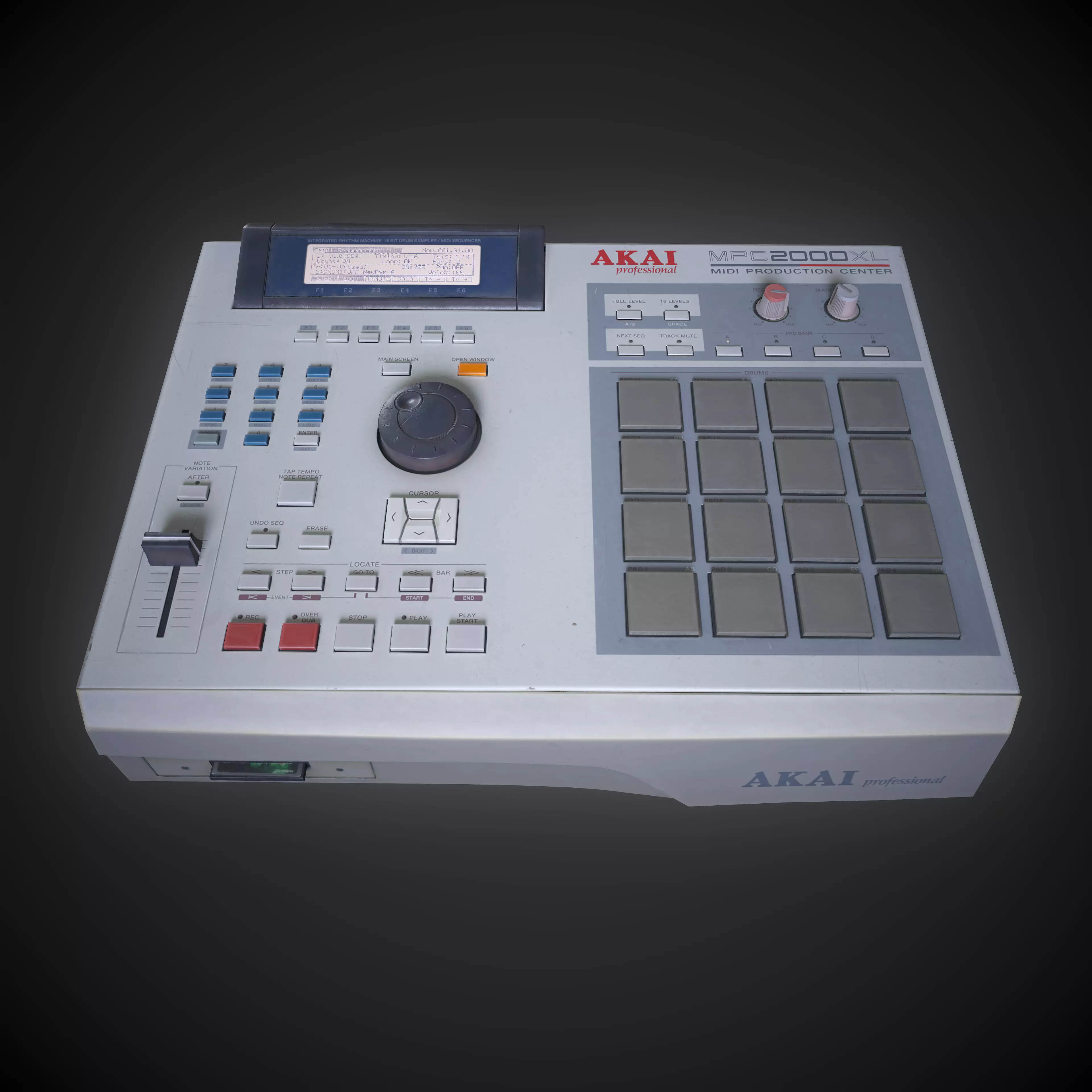 Akai MPC 2000XL - PBR Game Ready Low-poly 3D model_0