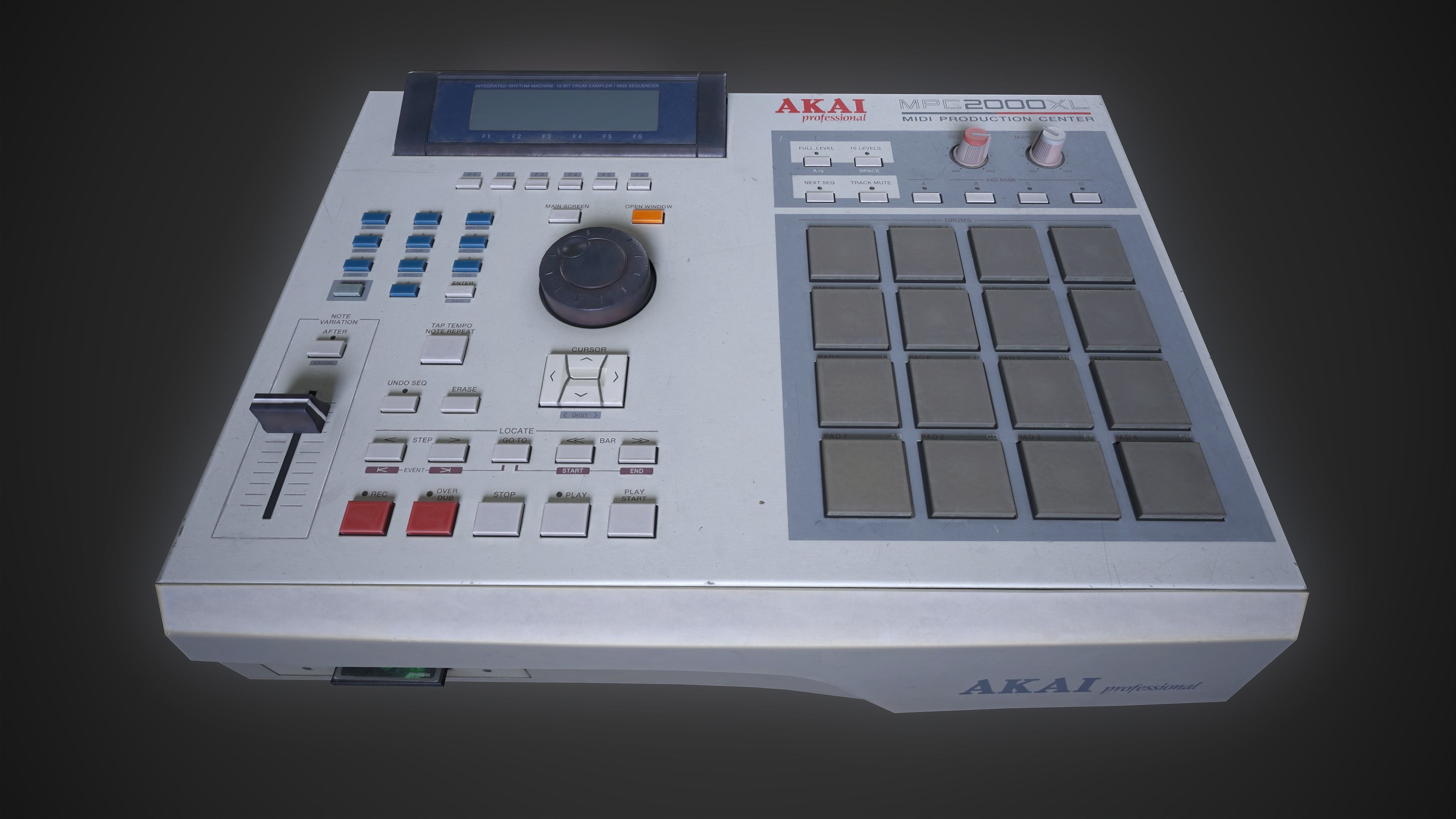 Akai MPC 2000XL - PBR Game Ready Low-poly 3D model_7