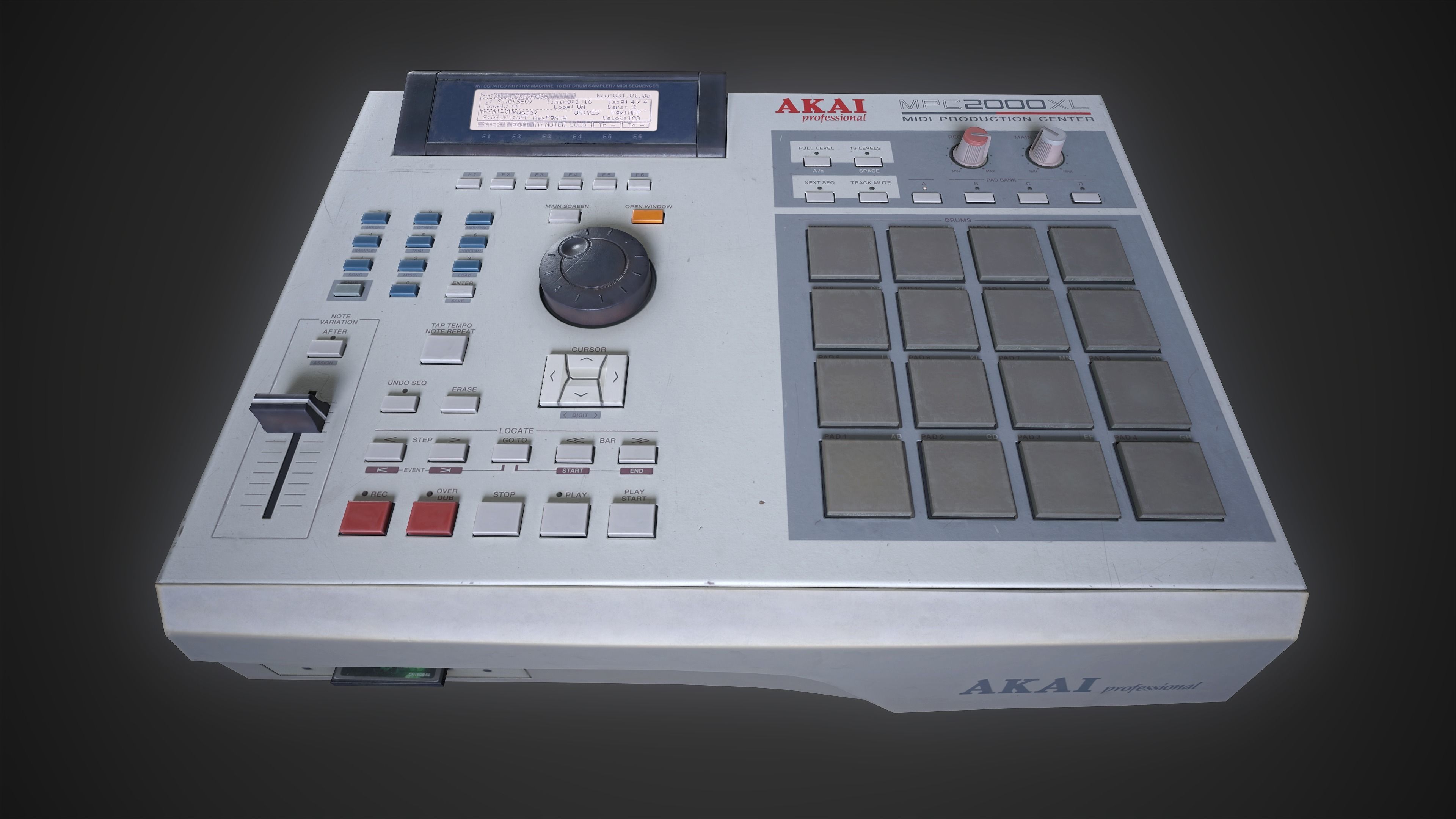 Akai MPC 2000XL - PBR Game Ready Low-poly 3D model_1