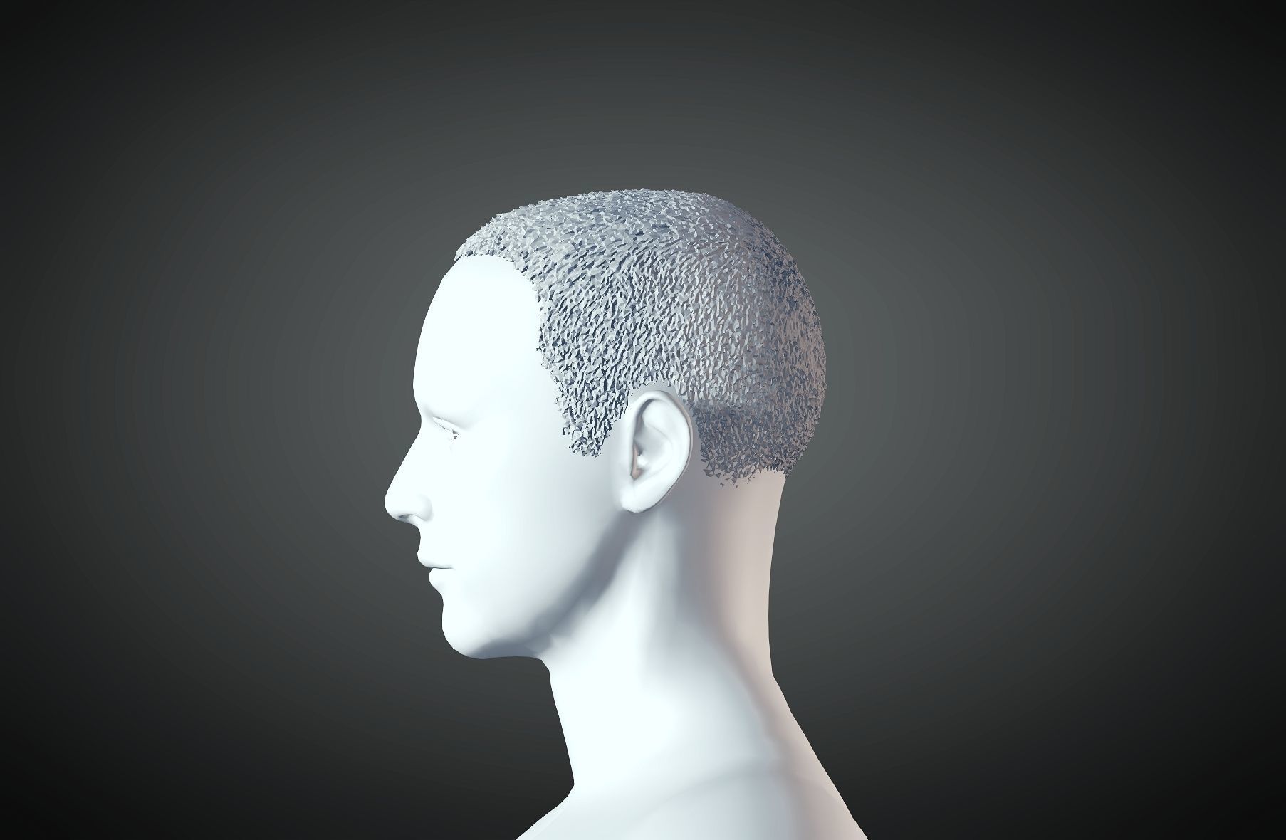 3D Hairstyle For Man 07 3D print model_5