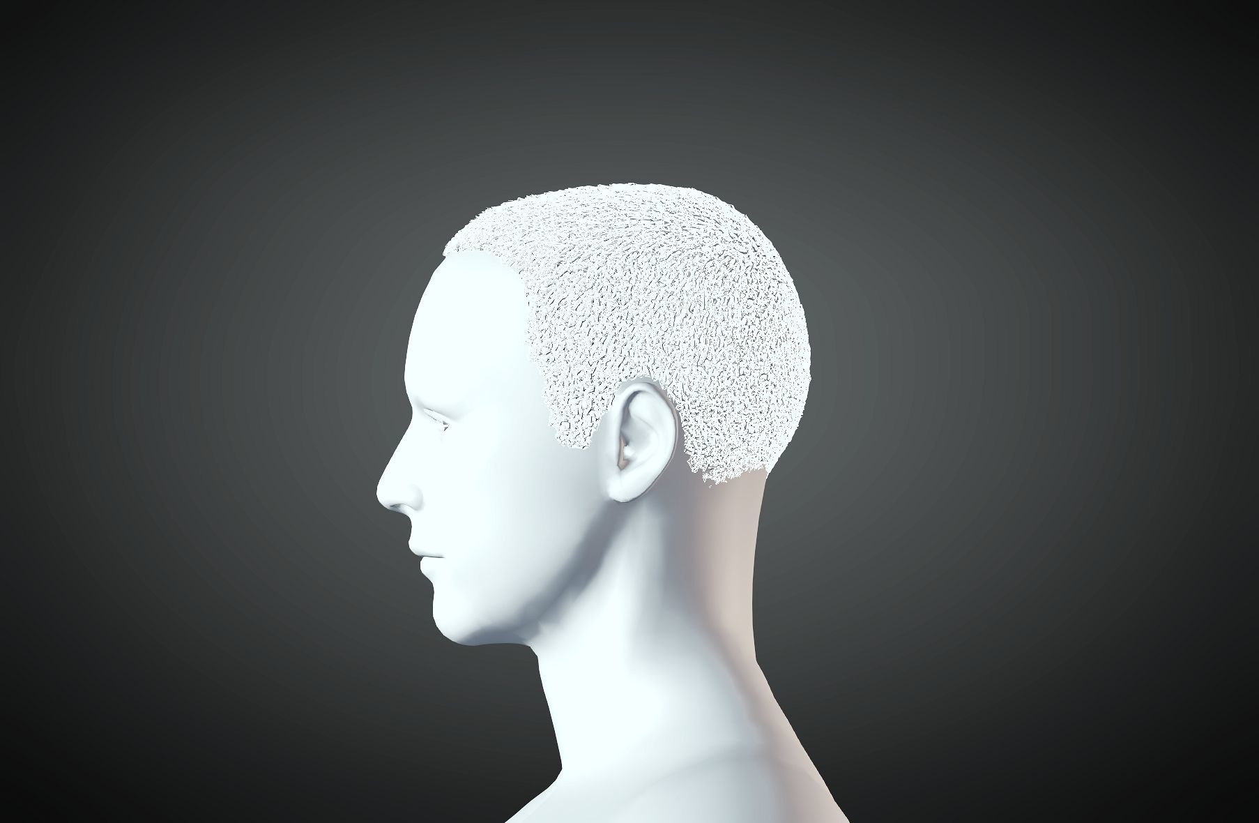 3D Hairstyle For Man 07 3D print model_4
