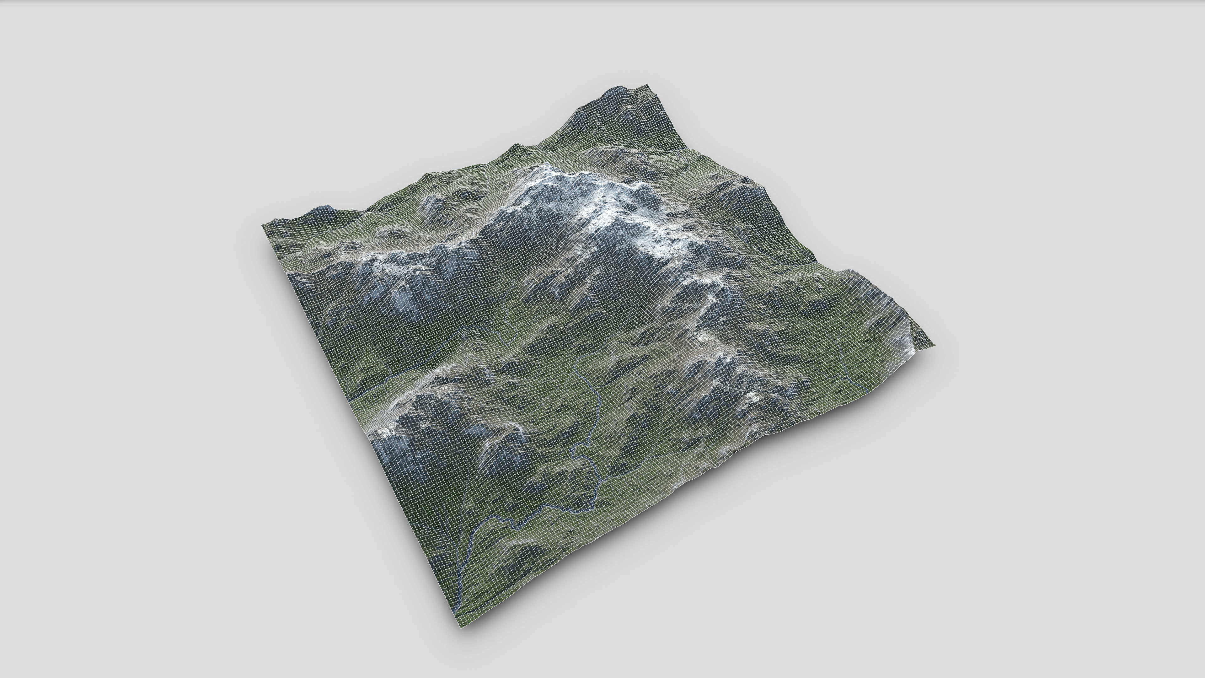 Mountain Summer and Winter Textures Low-poly 3D model_21