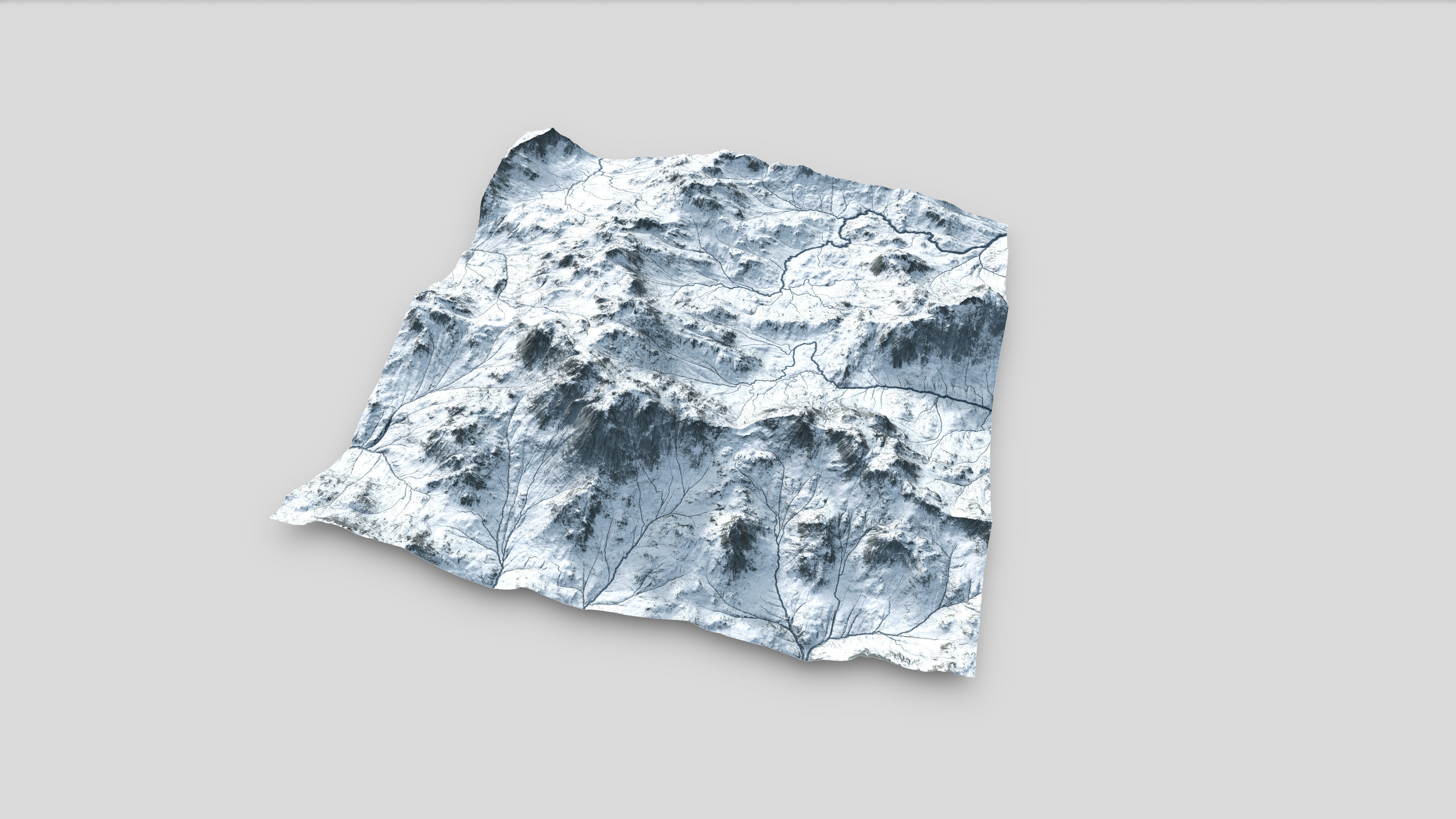 Mountain Summer and Winter Textures Low-poly 3D model_10