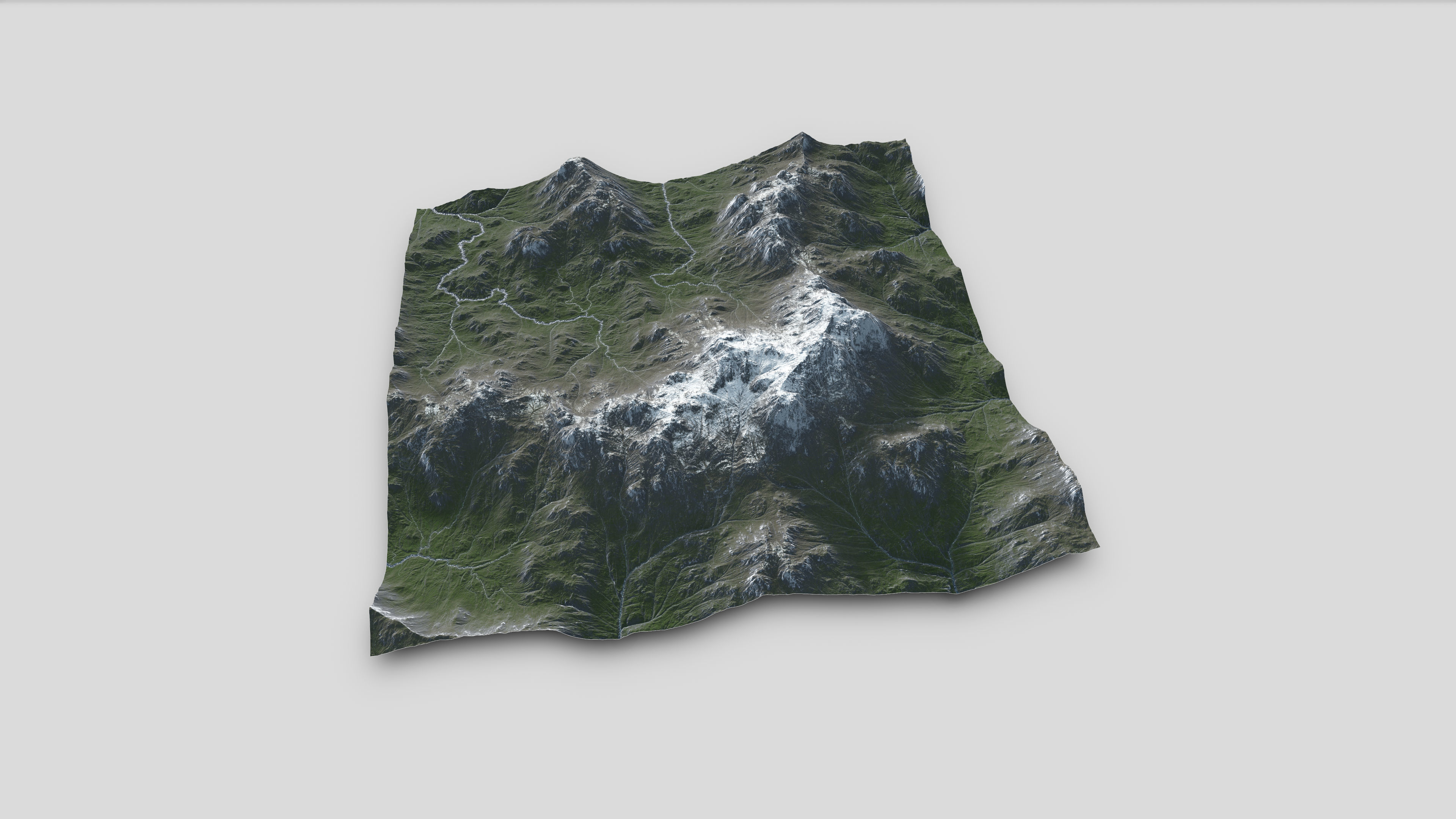 Mountain Summer and Winter Textures Low-poly 3D model_19