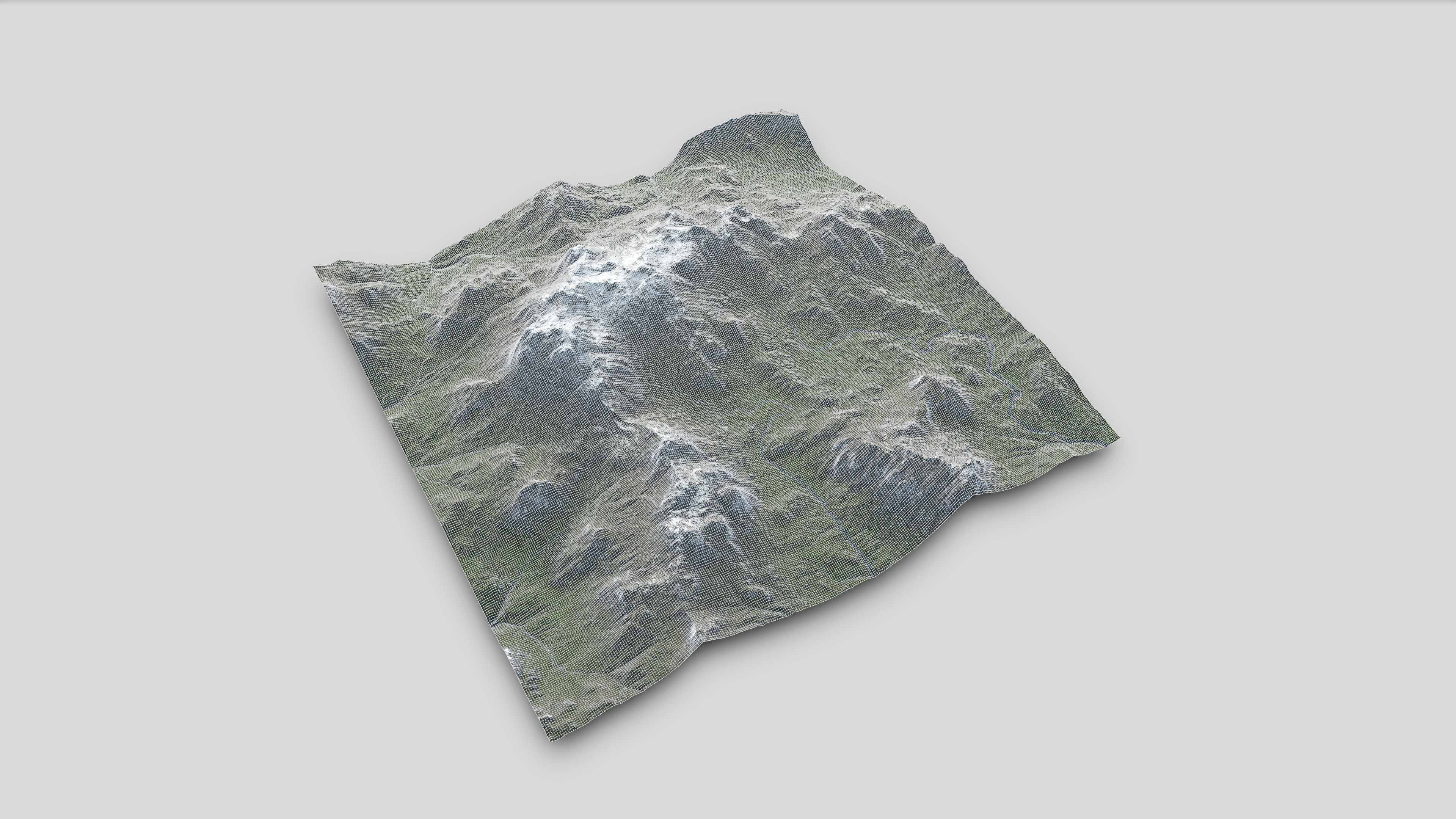Mountain Summer and Winter Textures Low-poly 3D model_15