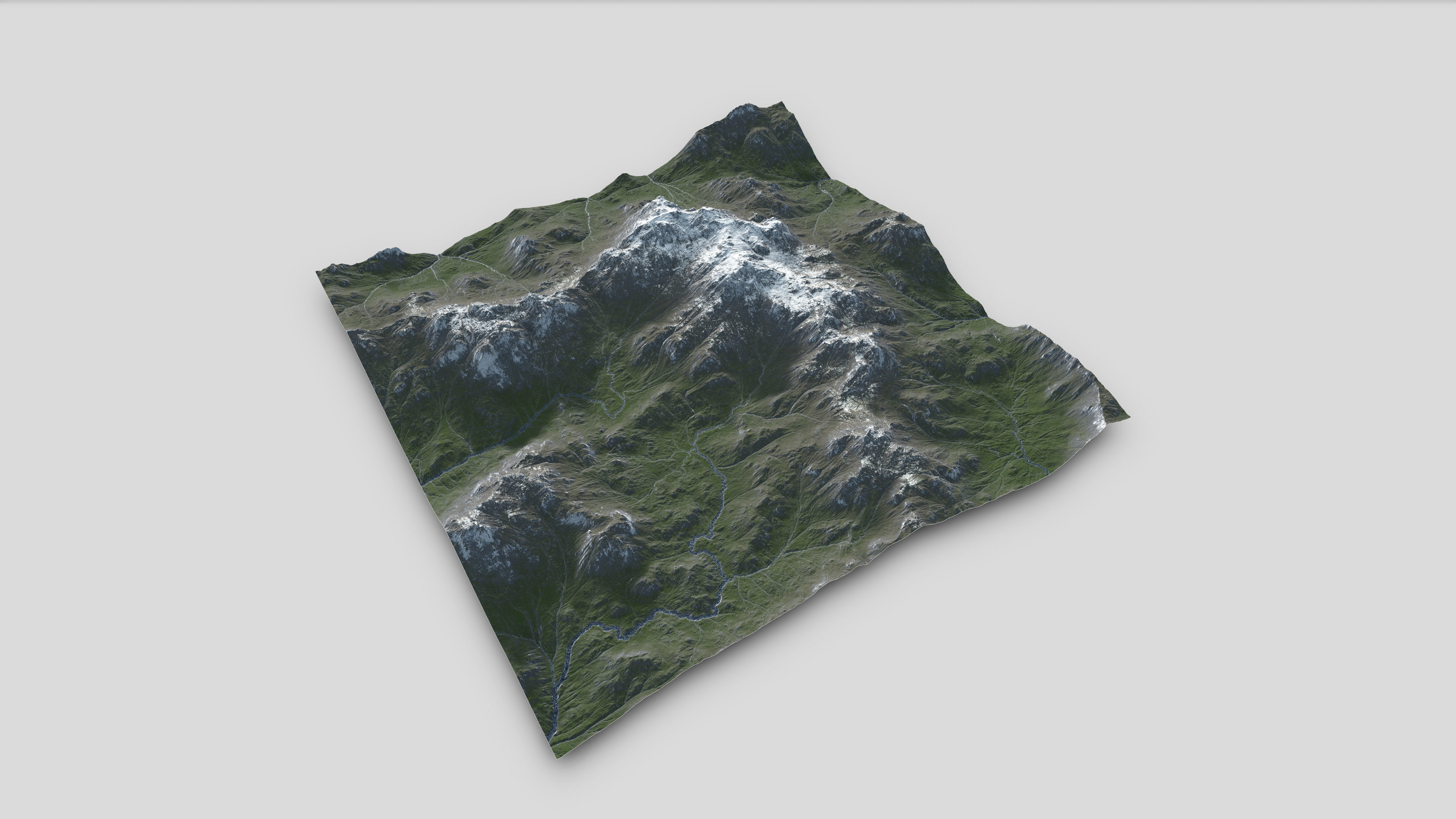 Mountain Summer and Winter Textures Low-poly 3D model_11