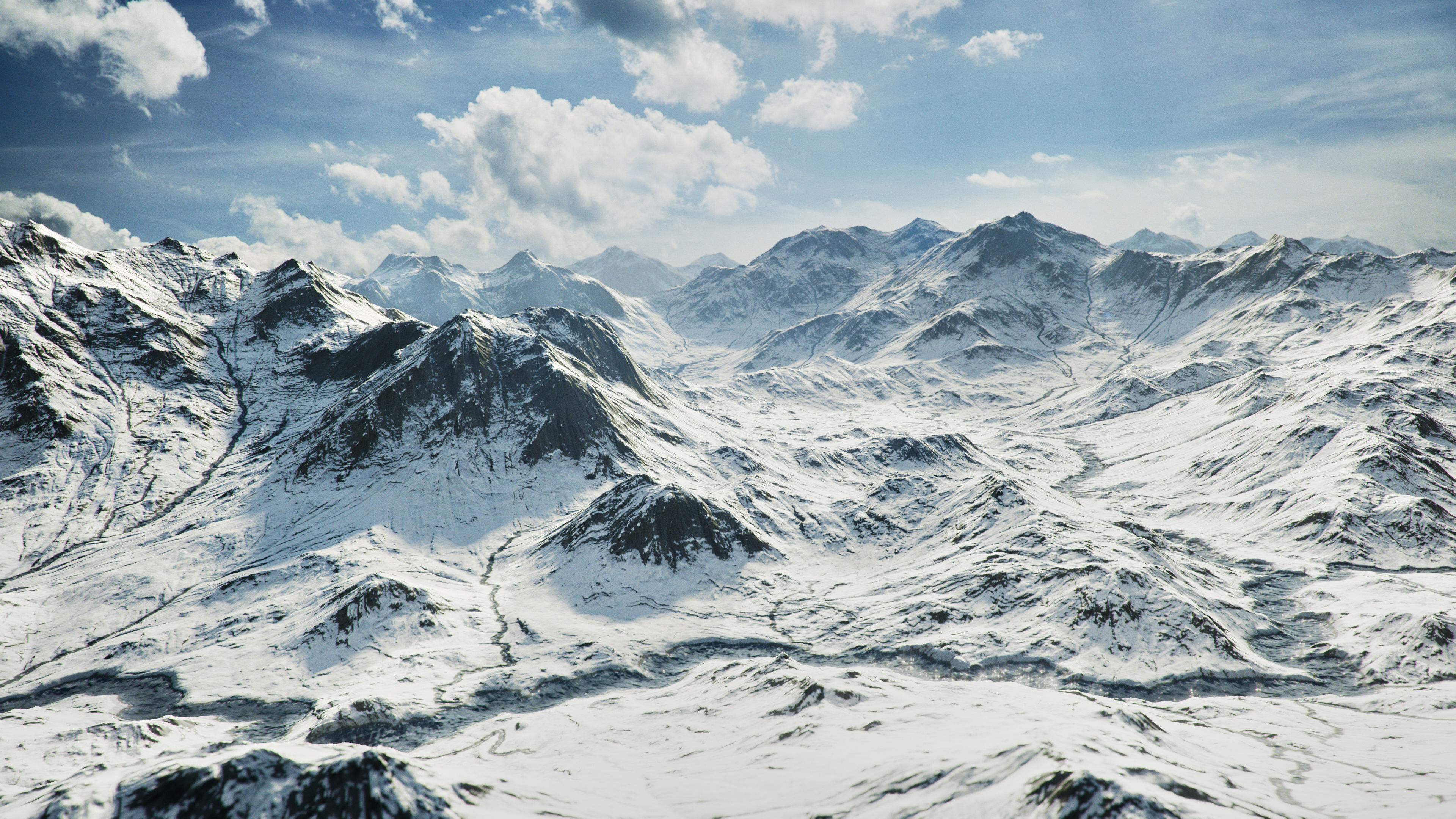 Mountain Summer and Winter Textures Low-poly 3D model_8
