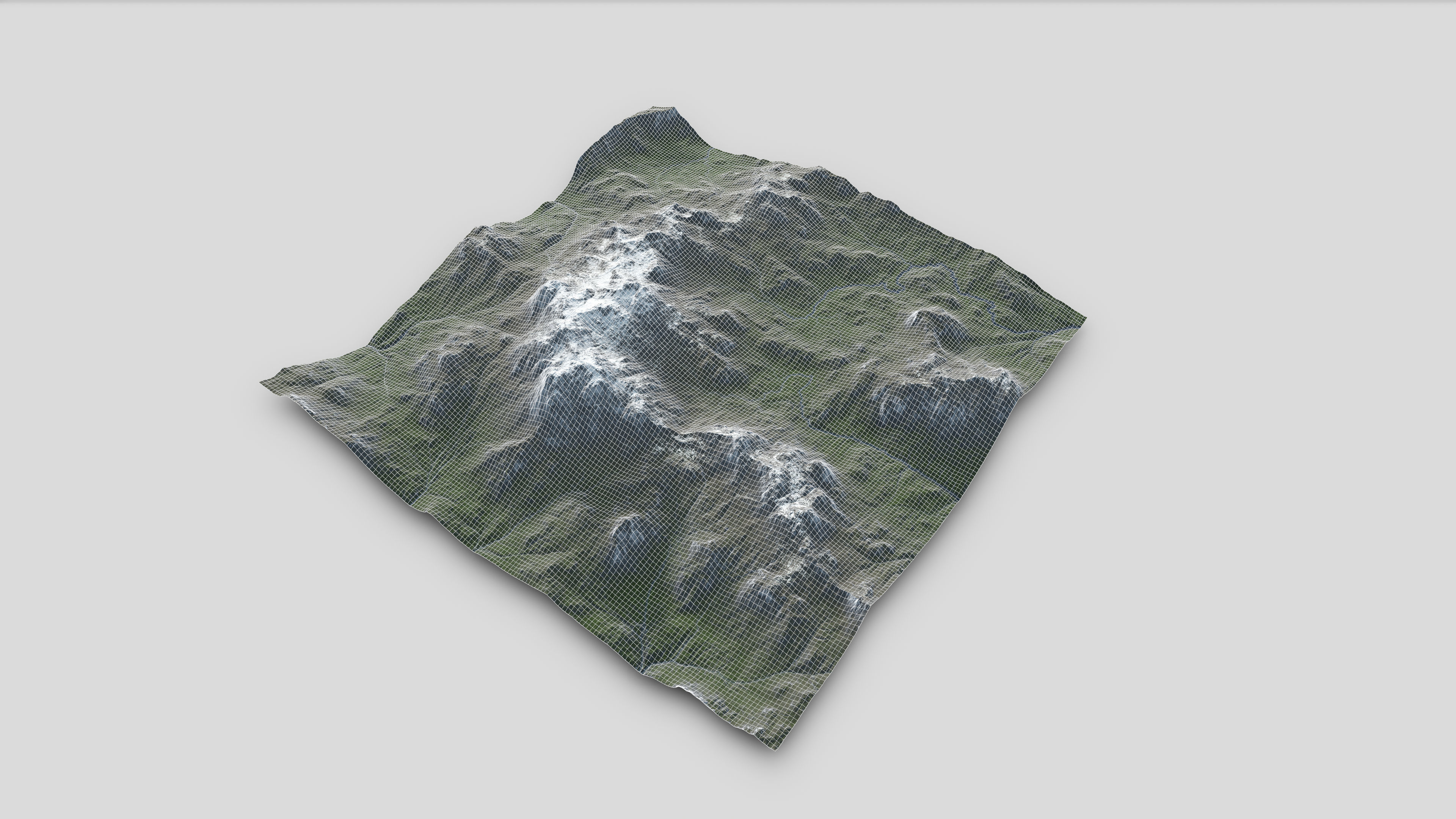 Mountain Summer and Winter Textures Low-poly 3D model_13