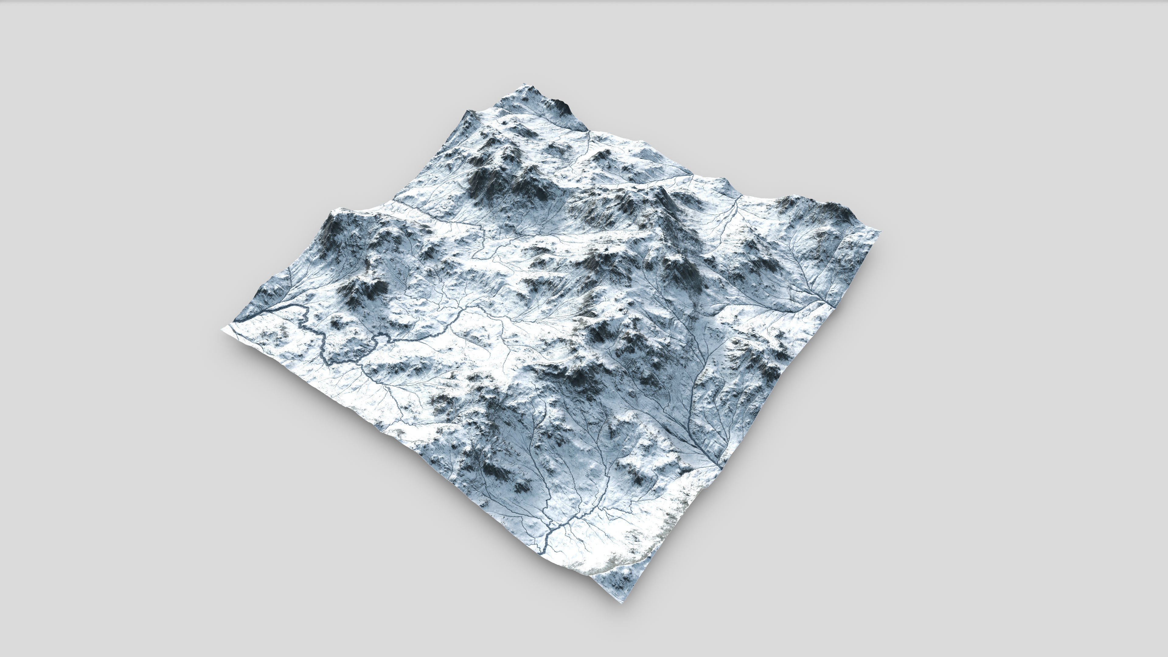 Mountain Summer and Winter Textures Low-poly 3D model_12