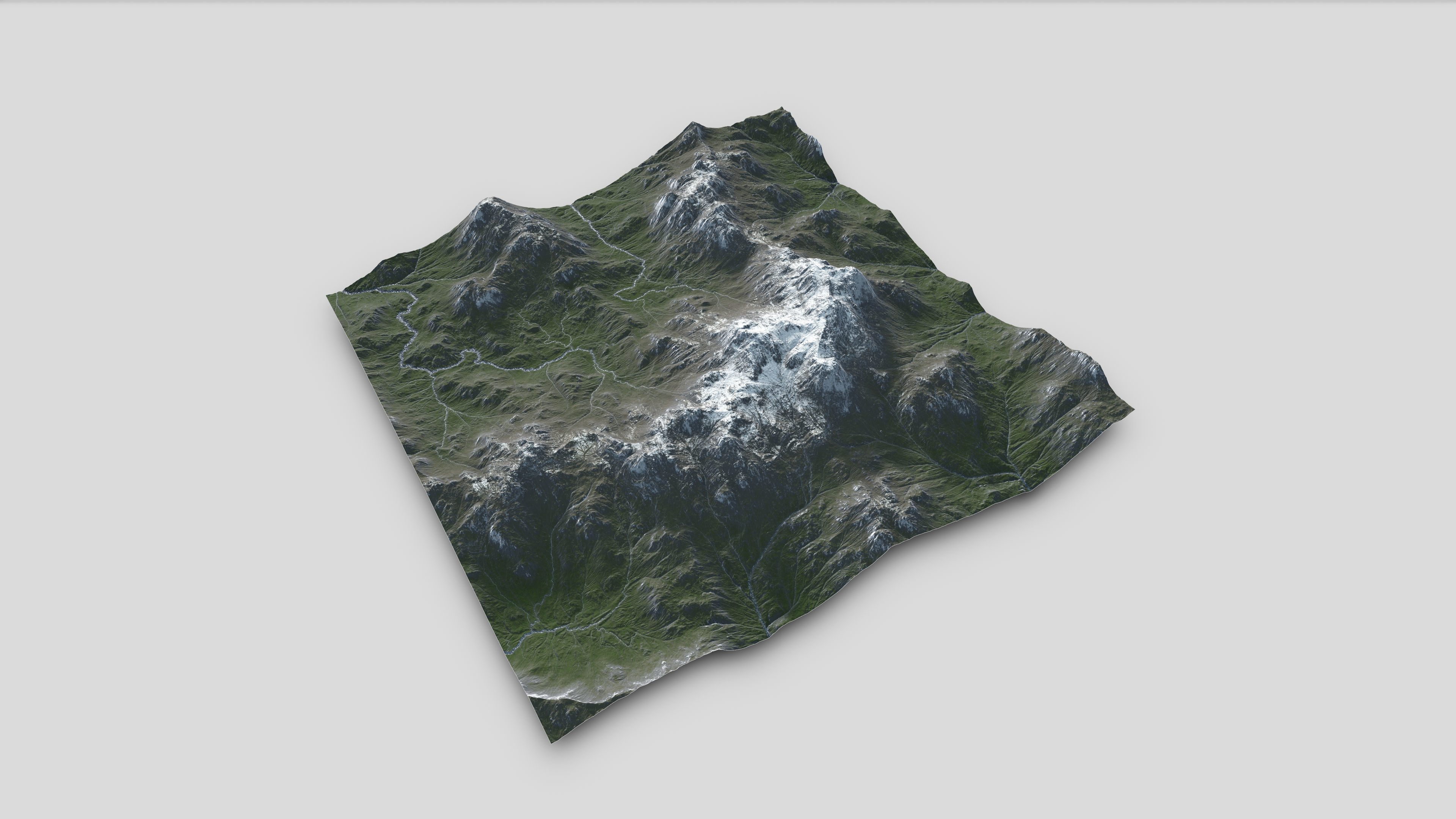 Mountain Summer and Winter Textures Low-poly 3D model_17