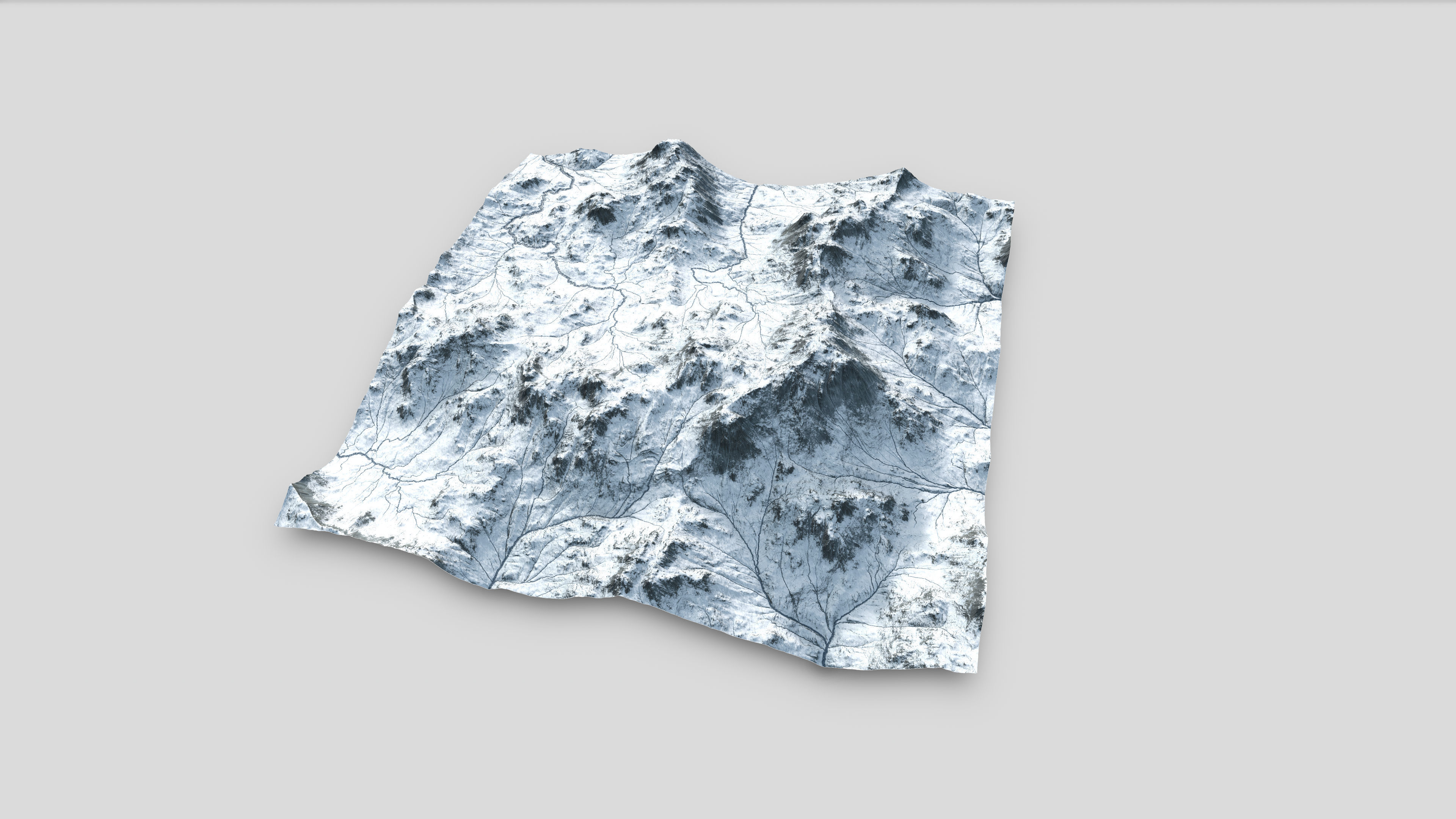 Mountain Summer and Winter Textures Low-poly 3D model_18
