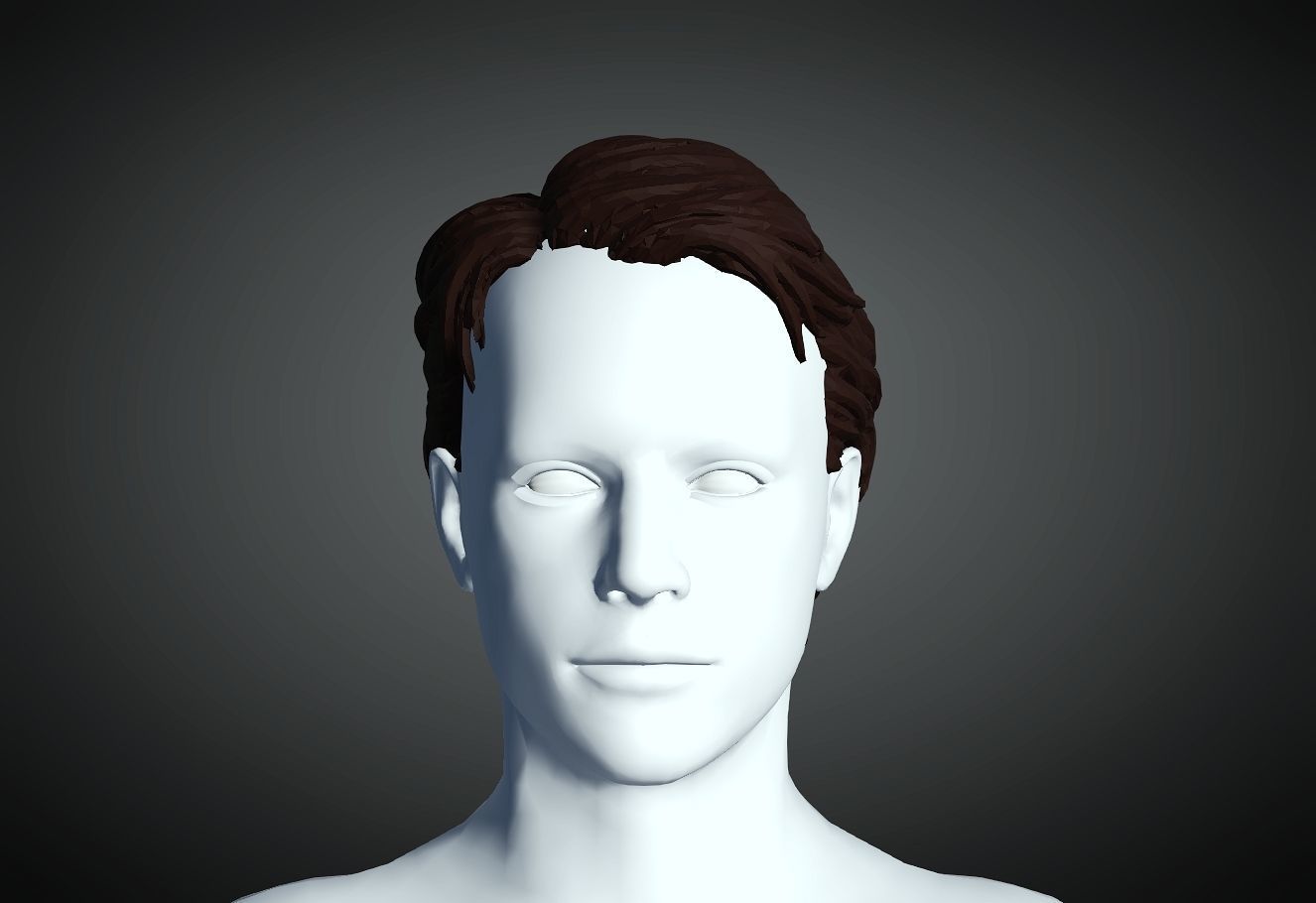 3D Hair style for Man 08 3D print model_1