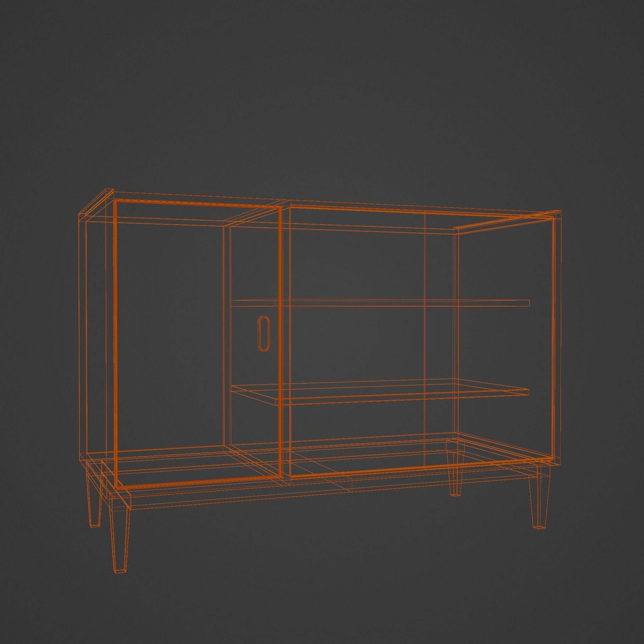 Retro Cabinet 3D model_3