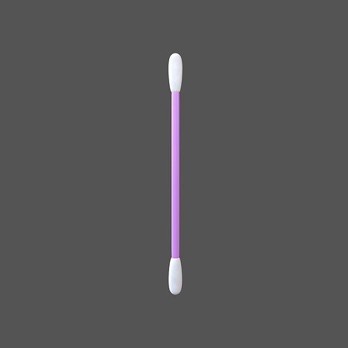 Cotton Swab v1 005 Low-poly 3D model