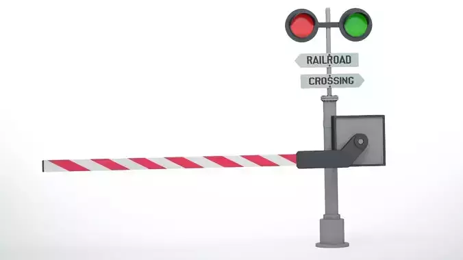 Railway Barrier 3D model