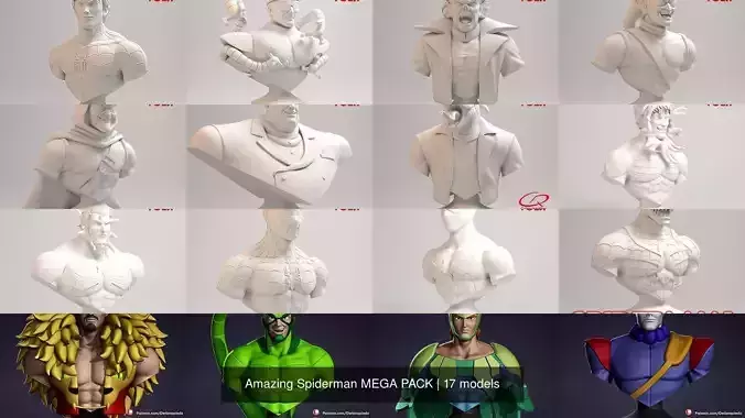 Amazing Spiderman MEGA PACK 3D Model Collection
