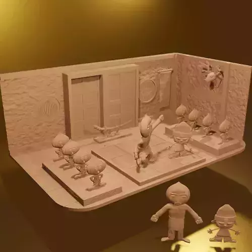 The Dojo - Parappa the Rapper Model Kit PRE-SUPPORTED