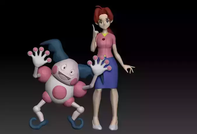 Pokemon Delia Ketchum aka Hanako aka Ash Ketchum Mom 3D print model