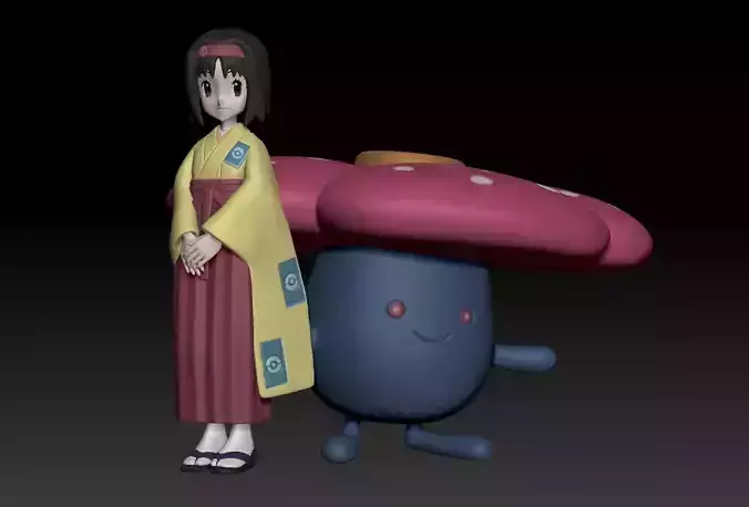 Pokemon Kanto Gym Leader Erika 3D print model