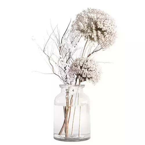 Bouquet set glass vase 18