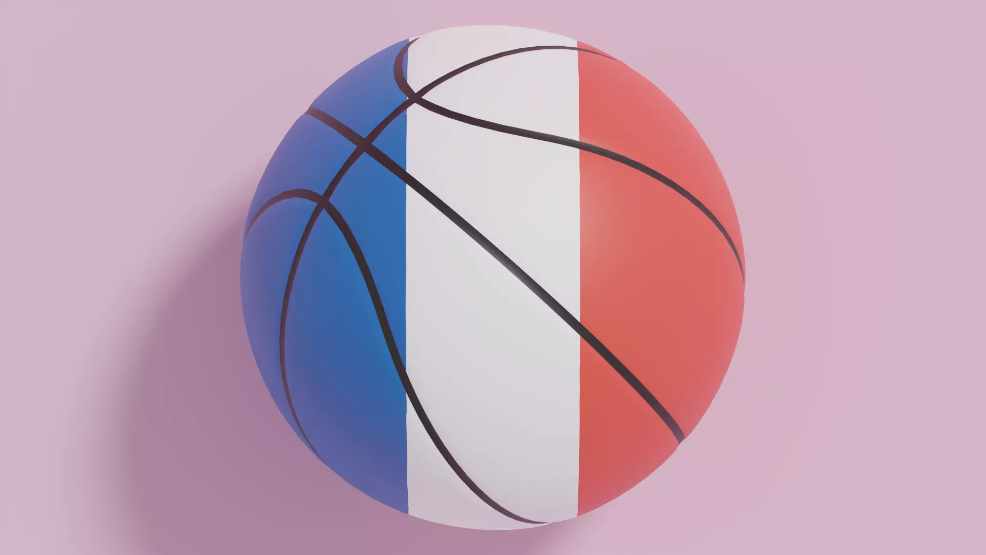 Flag Basketball Ball Collection 1 3D model