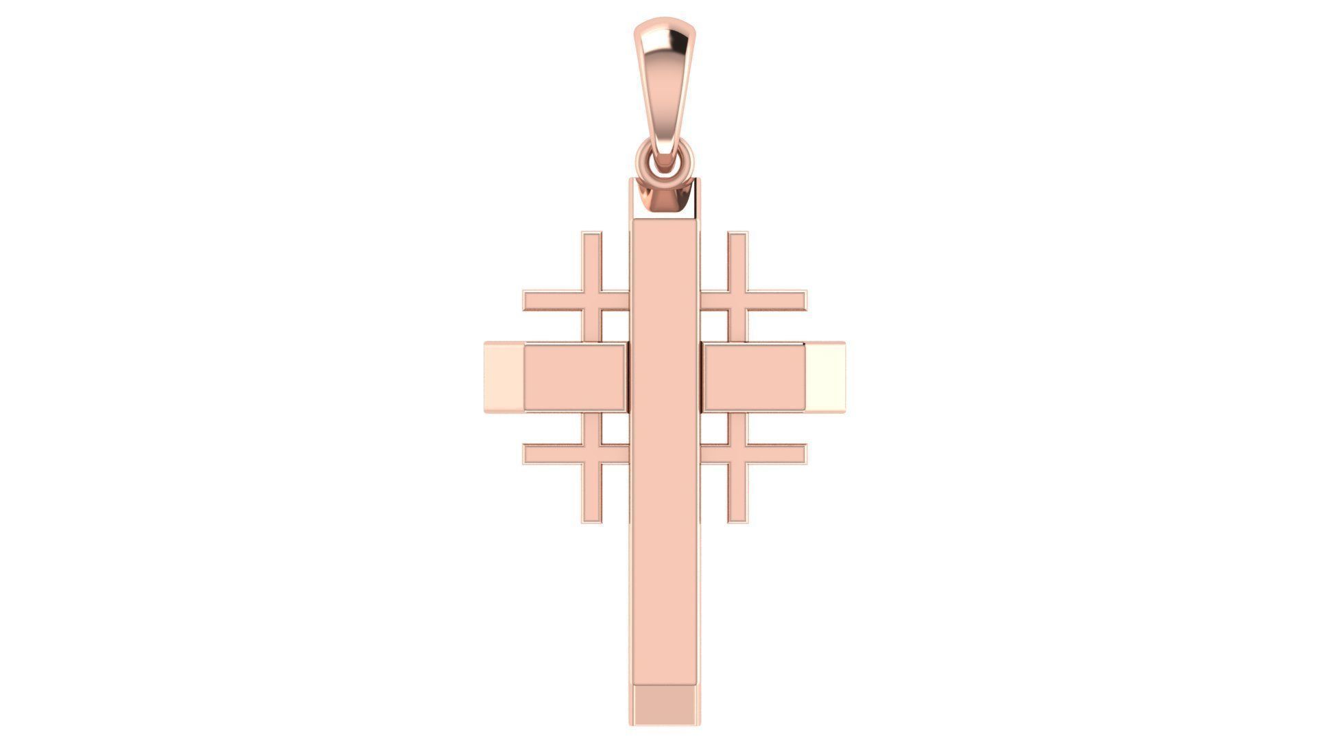 CROSS PENDANT CR44 3D print model_3