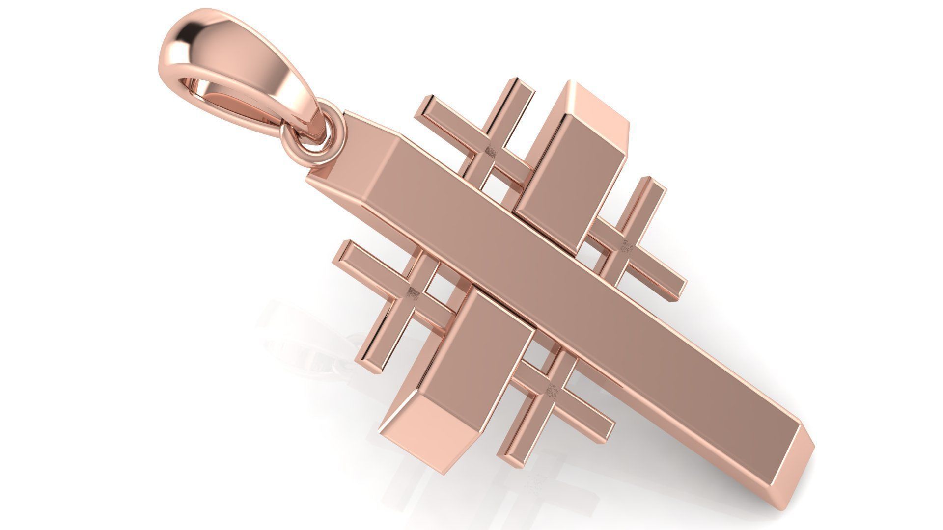 CROSS PENDANT CR44 3D print model_2