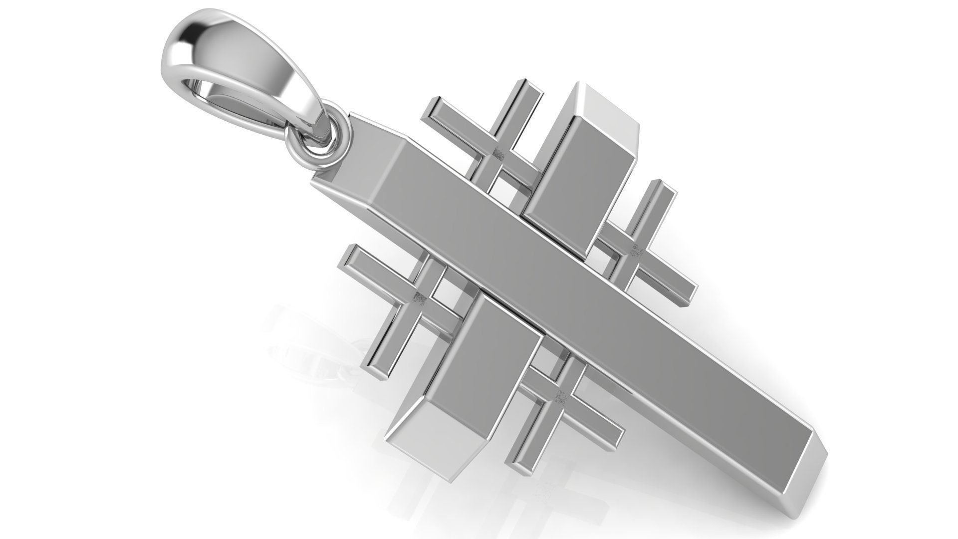 CROSS PENDANT CR44 3D print model_1