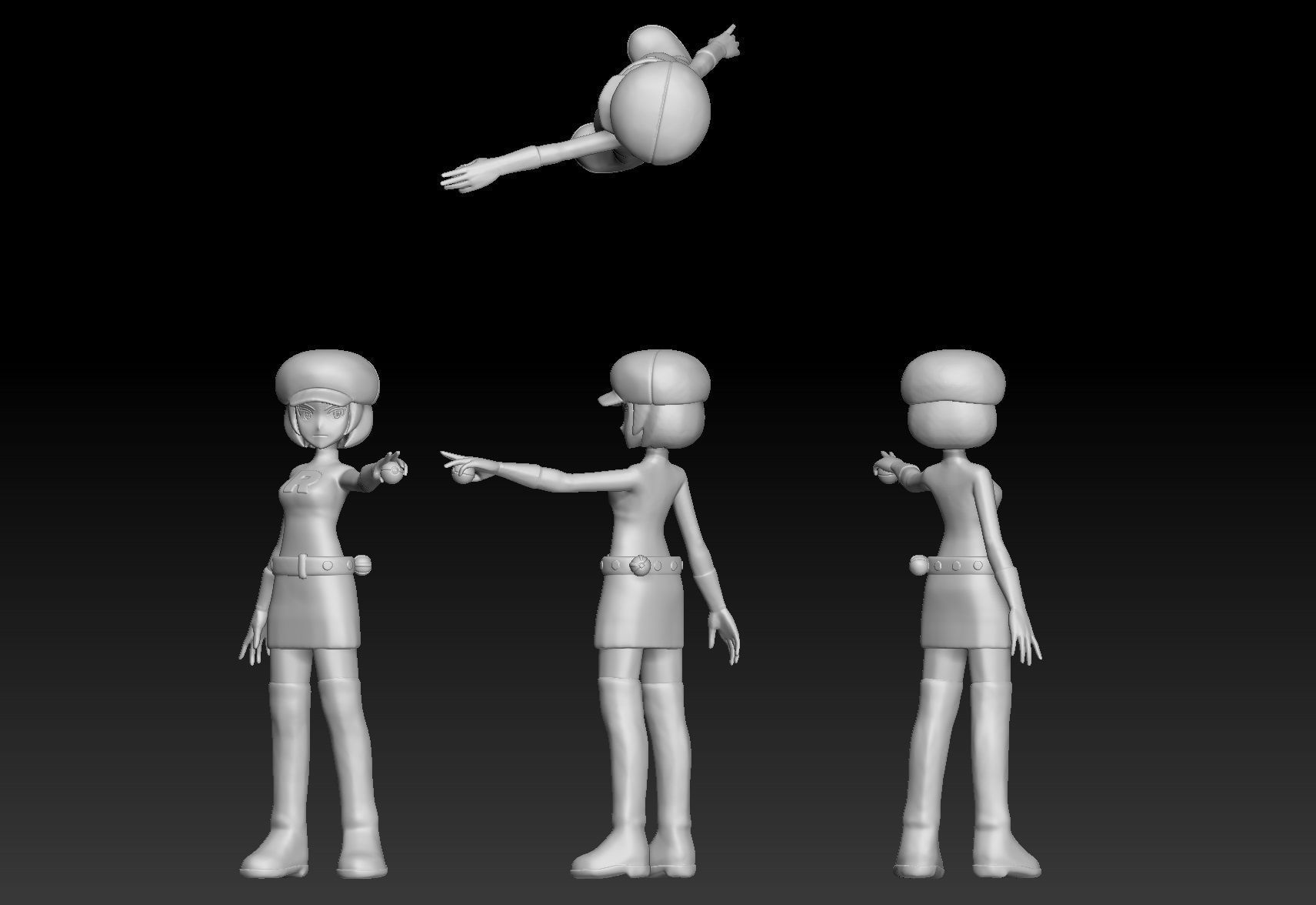 Pokemon Team Rocket Grunt 3D print model_1