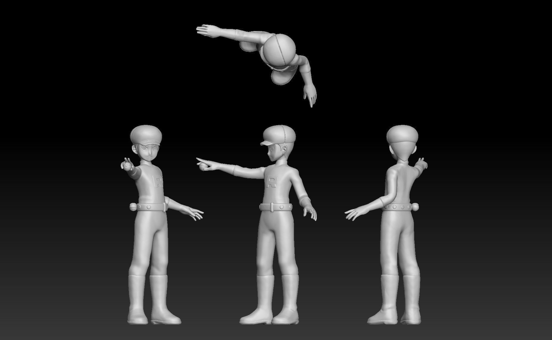 Pokemon Team Rocket Grunt 3D print model_2