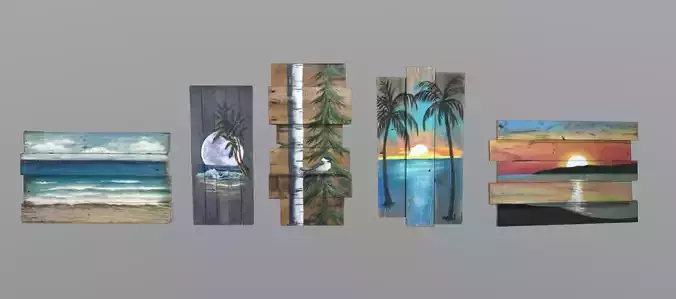 Old wood decorative painting