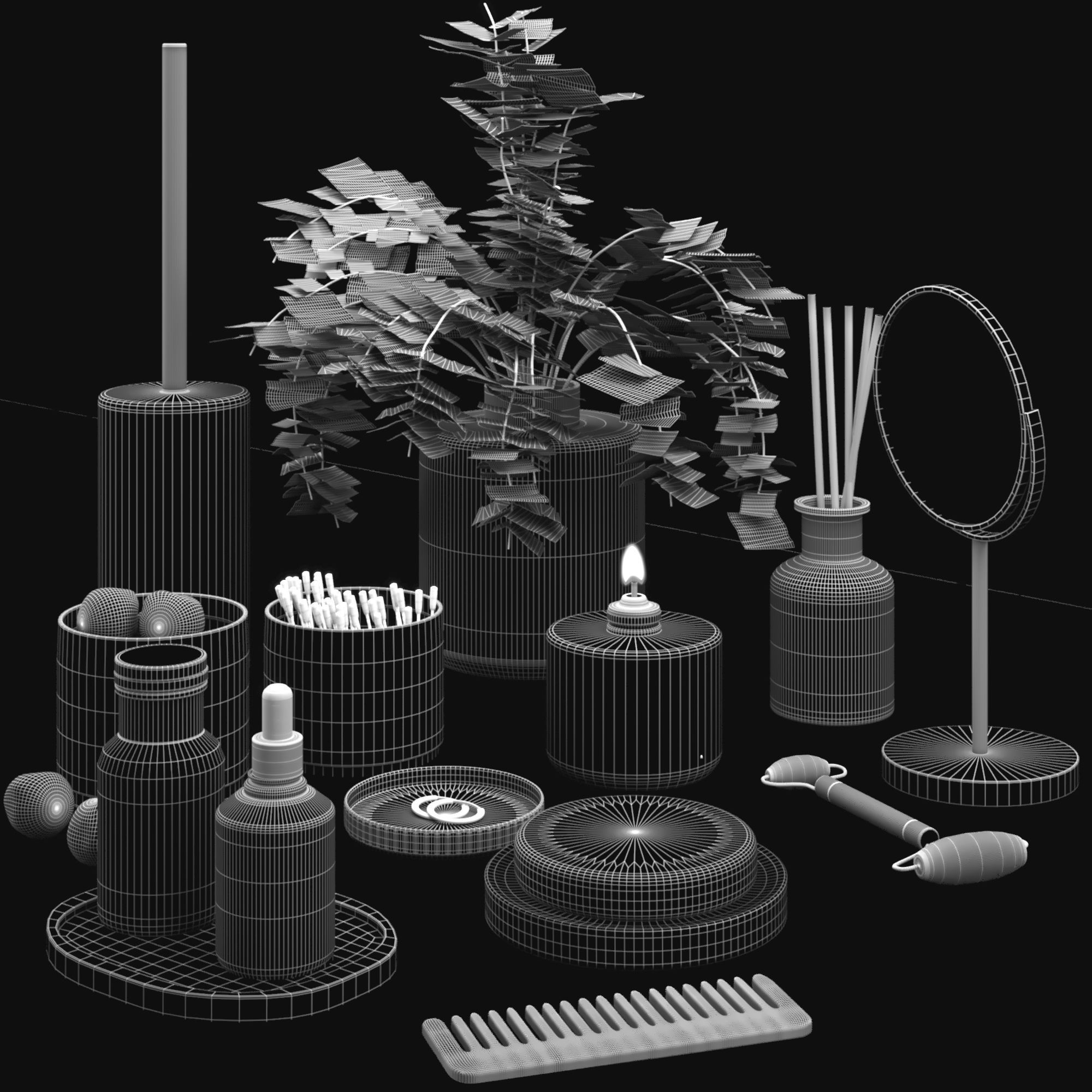 bathroom set02 3D model_4