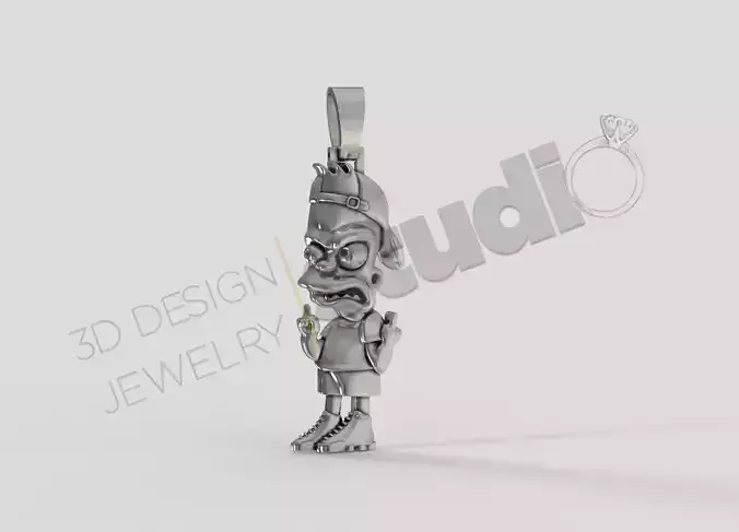 Detailed Bart Simpson figure 3d model