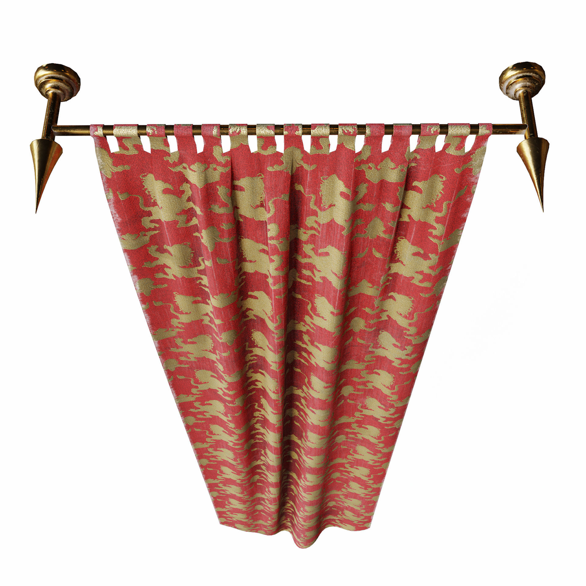 Medieval Banner 3D model_5