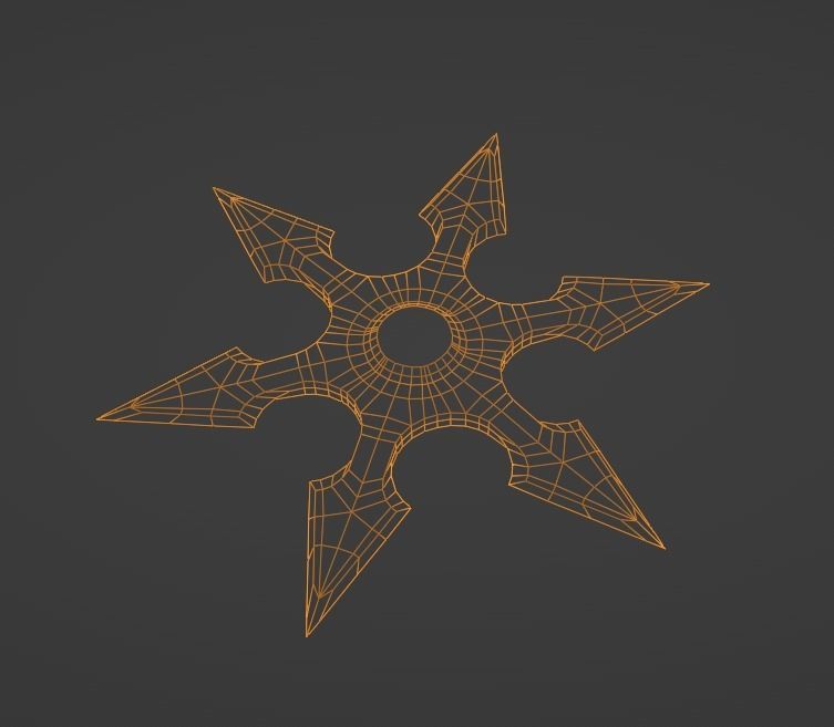 Low Poly Shuriken star Free low-poly 3D model_1