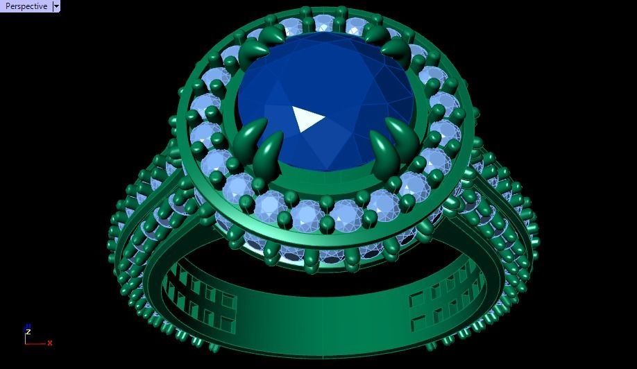 solitaire ring engagement 3D print model_6