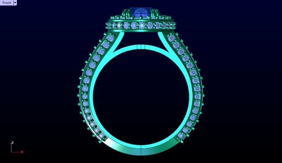 solitaire ring engagement 3D print model_25
