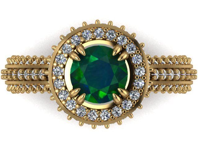 solitaire ring engagement 3D print model_8