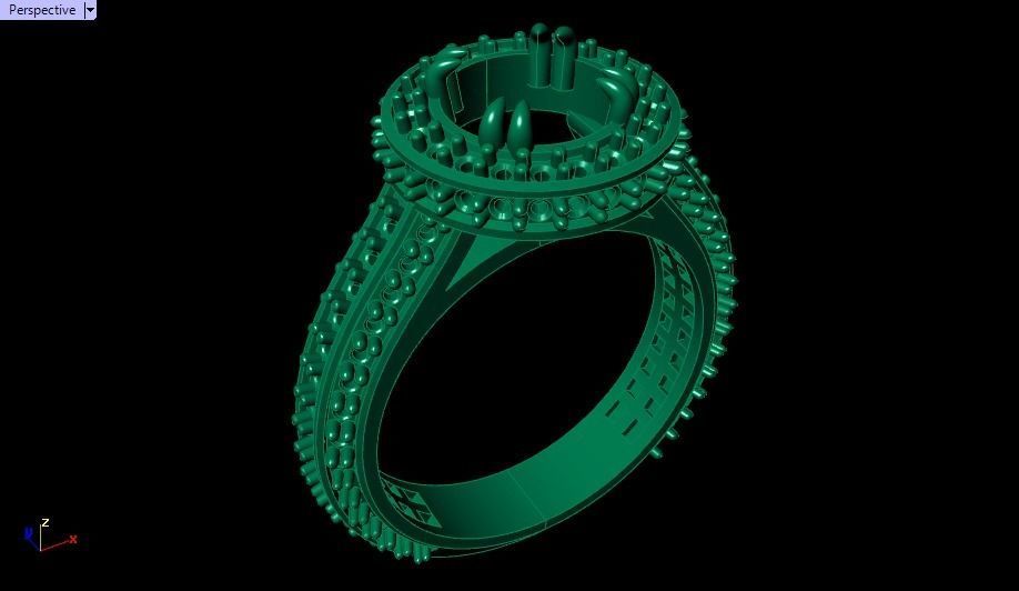 solitaire ring engagement 3D print model_10