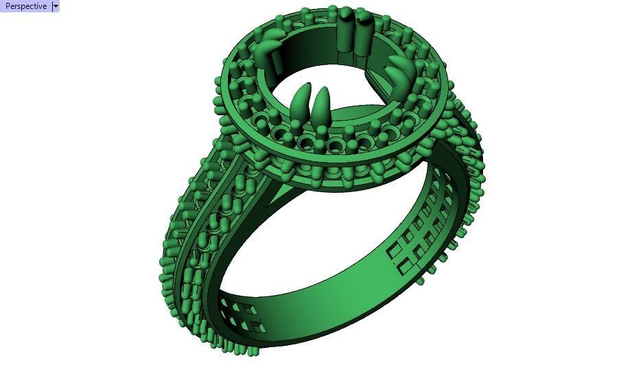 solitaire ring engagement 3D print model_12