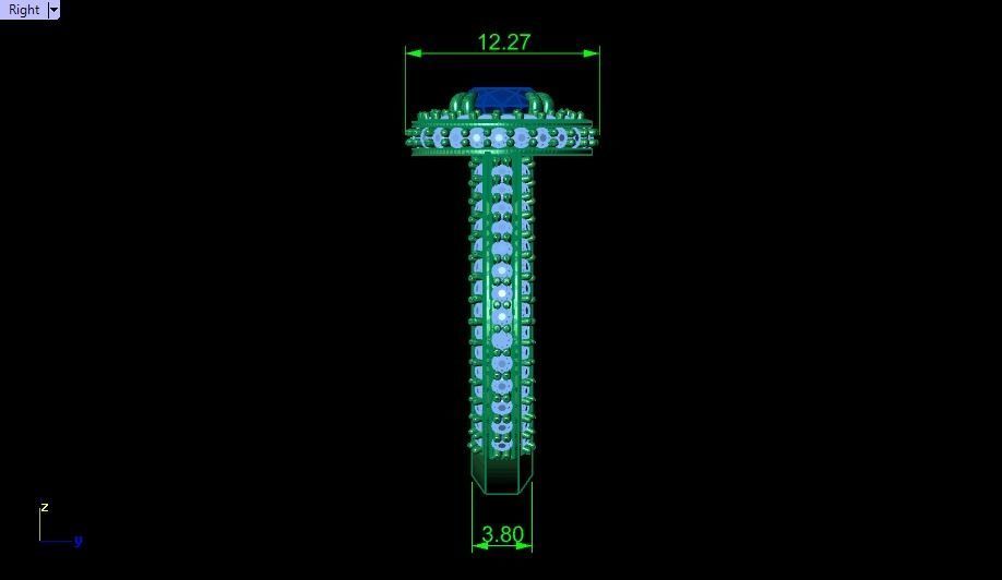 solitaire ring engagement 3D print model_16