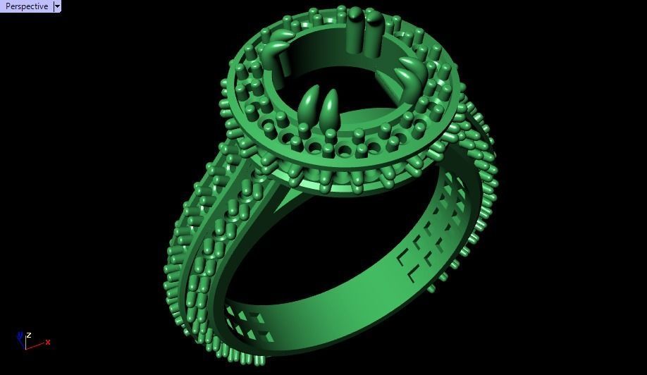 solitaire ring engagement 3D print model_11