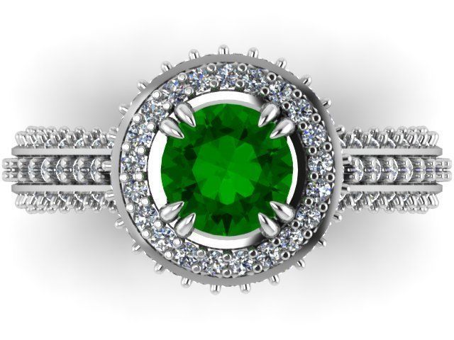 solitaire ring engagement 3D print model_28